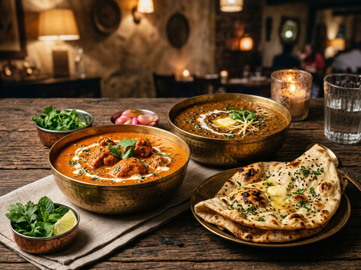 Indian Classics featuring rich curries and oven-fresh naan